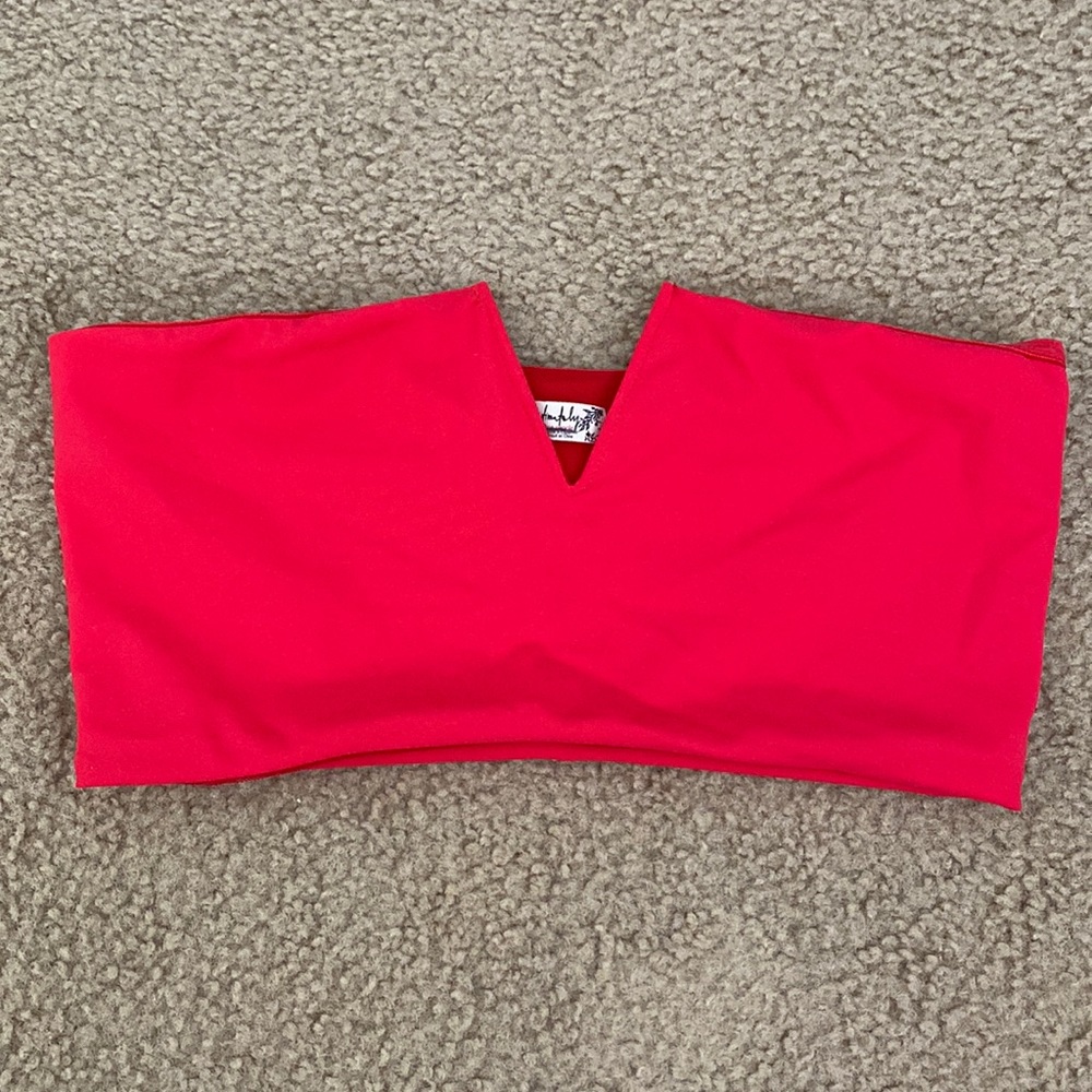 Free people Strapless top with V detail size Small